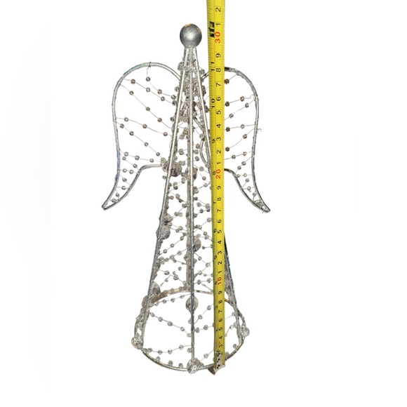 Beautiful Silver Wire and Bead Angel - Picture 3 of 3